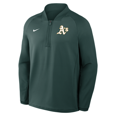 Athletics Authentic Collection Men's Nike Dri-FIT MLB 1/2-Zip Long-Sleeve Top