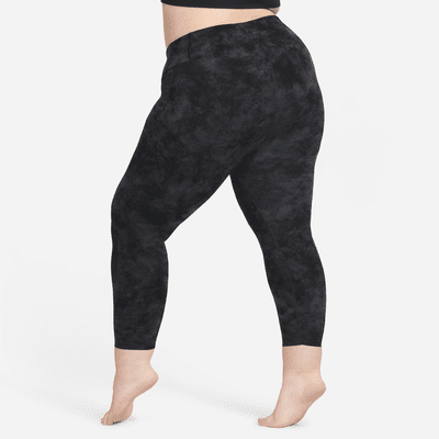 Nike Zenvy Tie-Dye Women's Gentle-Support High-Waisted 7/8 Leggings (Plus Size)