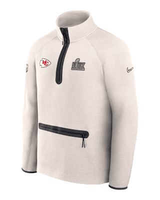 Мужские  Kansas City Chiefs Super Bowl LIX Opening Night Tech Fleece Nike NFL 1/2-Zip Top