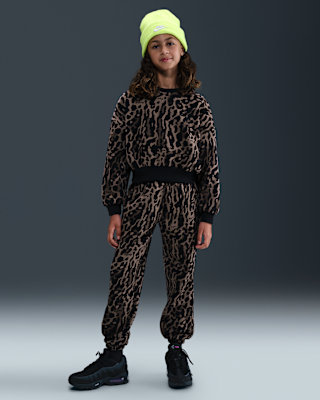 Детские  Nike Sportswear Club Fleece Big Kids' (Girls') Printed Loose Pants