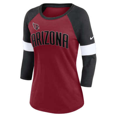 Nike Women's Fashion (NFL Arizona Cardinals) 3/4-Sleeve T-Shirt in Black, Size: Small | NKNW093N9C-06O