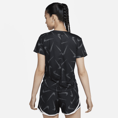 Nike Dri-FIT Swoosh 女款短袖印花跑步上衣