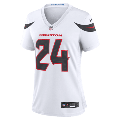 Jersey de fútbol americano Nike de la NFL Game para mujer Derek Stingley Jr. Houston Texans