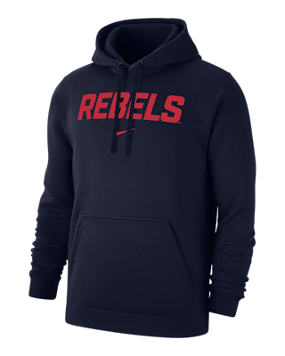Мужское худи Ole Miss Club Fleece Nike College Pullover Hoodie