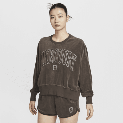 NikeCourt Heritage Women's Over-Oversized Crew-Neck Graphic Tennis Sweatshirt