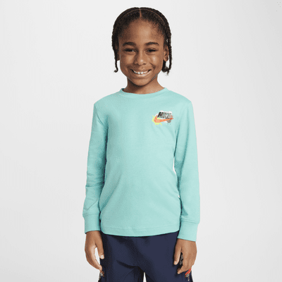 Playera de manga larga para niños talla pequeña Nike "Express Yourself"