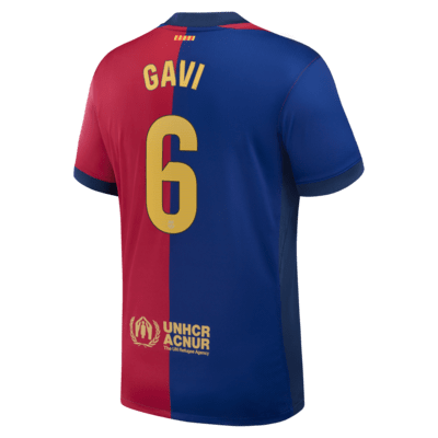 Gavi Barcelona 2024/25 Stadium Home Men's Nike Dri-FIT Soccer Jersey