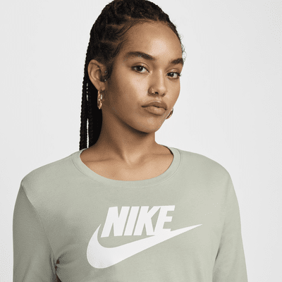 Playera de maga larga con logotipo para mujer Nike Sportswear Essentials