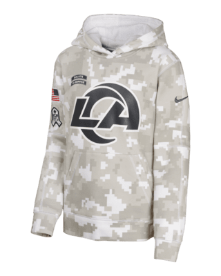 Подростковое худи Los Angeles Rams Salute to Service Primary Edge Club Big Kids' Nike NFL Pullover Hoodie