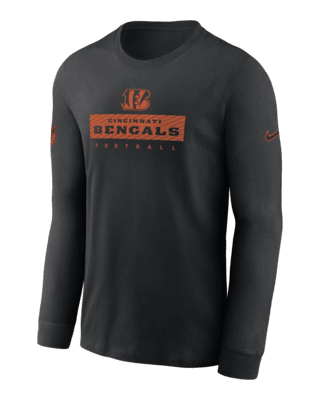 Мужская футболка Cincinnati Bengals Sideline Team Issue Nike Dri-FIT NFL Long-Sleeve