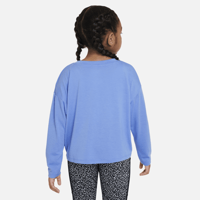 Nike Notebook Print Long Sleeve Knit Top Little Kids Top