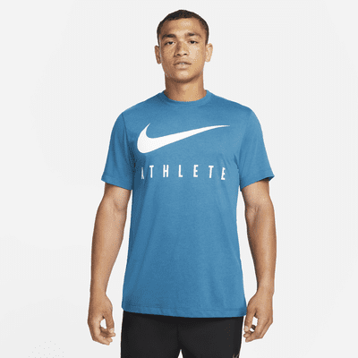 blue nike t shirt dri fit