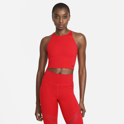 red nike crop