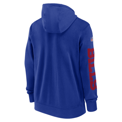 Buffalo Bills Sideline Team Issue Club Men's Nike Full Zip Hoodie