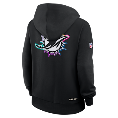 Miami Dolphins Crucial Catch Women's Nike Dri-FIT NFL Pullover Hoodie