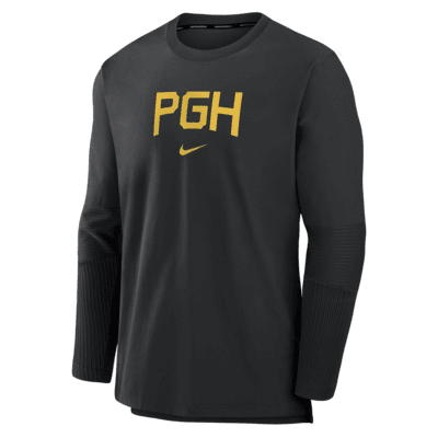 Chamarra sin cierre Nike Dri-FIT de la MLB para hombre Pittsburgh Pirates Authentic Collection City Connect Player