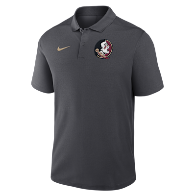 Polo universitario Nike Dri-FIT para hombre Florida State Primetime Victory Primary Logo