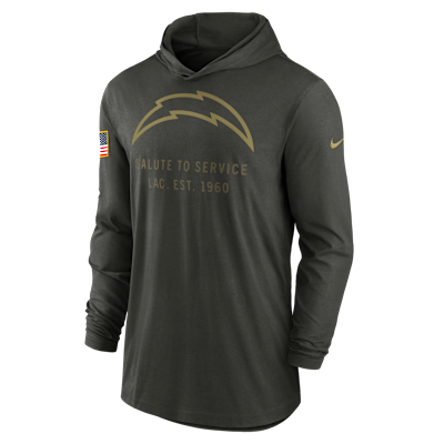 Los Angeles Chargers Salute to Service Sideline Men’s Nike Dri-FIT NFL Long-Sleeve Hooded Top