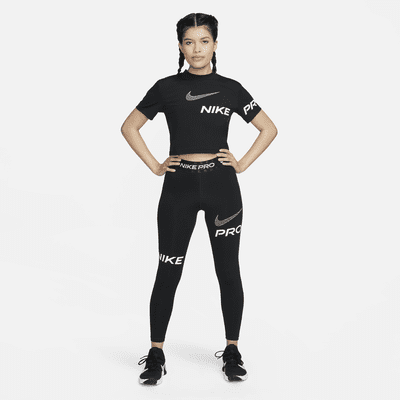 Nike Pro Dri-FIT Women's Mid-Rise Full-Length Graphic Training Leggings ...