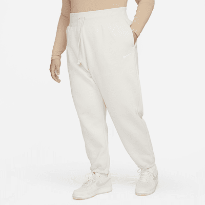 Overdimensionerede Nike Sportswear Phoenix Fleece-sweatpants med høj talje til kvinder (plus size)