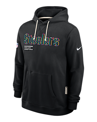 Мужское худи Pittsburgh Steelers Crucial Catch Sideline Nike Dri-FIT NFL Pullover Hoodie