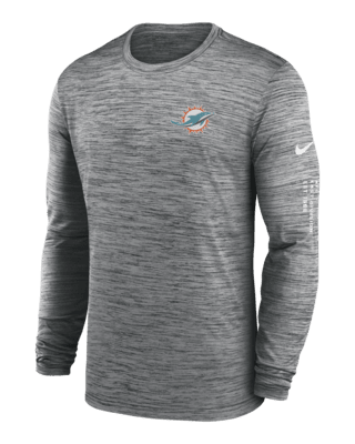 Nike Youth Miami Dolphins Sideline Velocity Green Long Sleeve T