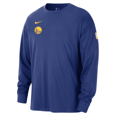 Playera Max90 de manga larga Nike NBA para hombre Golden State Warriors Courtside