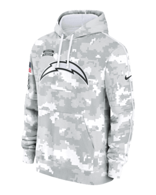 Мужское худи Los Angeles Chargers Salute to Service Primary Edge Club Nike NFL Pullover Hoodie