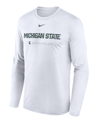 Мужская футболка Michigan State Courtside Basketball Shootaround Legend Nike Dri-FIT College Long-Sleeve для баскетбола