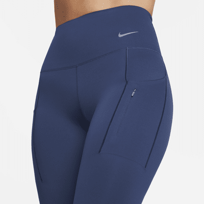 Leggings con bolsillos de tiro alto de largo completo de sujeción firme para mujer Nike Go