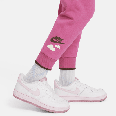 Joggers para niños talla pequeña Nike Sweet Swoosh