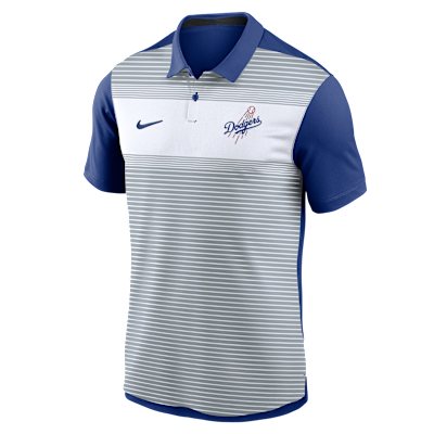 Los Angeles Dodgers Striped Vapor Polo Men's Nike Dri-FIT MLB Polo