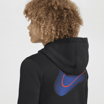 Felpa pullover in fleece con cappuccio Nike Sportswear Standard Issue – Ragazzo