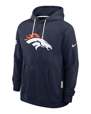 Мужское худи Denver Broncos Initial Home Sideline Nike Dri-FIT NFL Pullover Hoodie