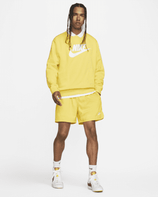 nike club essentials woven flow shorts yellow