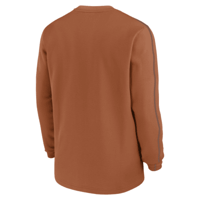 Playera de manga larga universitaria Nike para hombre Texas Longhorns Sideline Coach