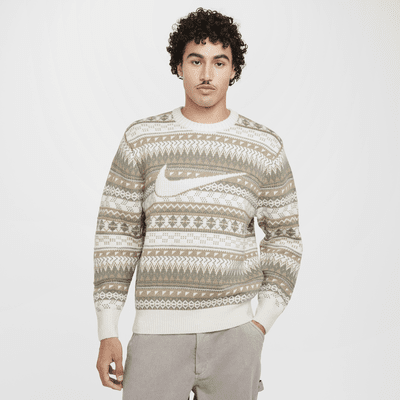 Nike Life Men's Fair Isle Swoosh Jumper