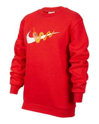 nike sb hbr red & black crew neck sweatshirt