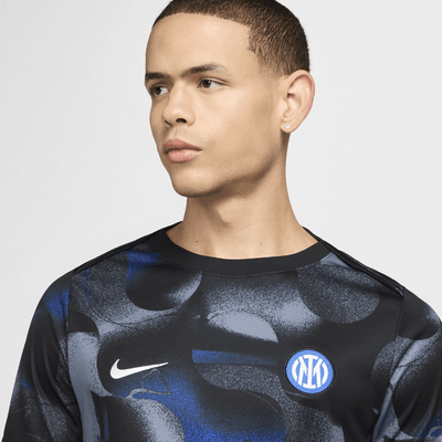 Inter de Milán Academy Pro Camiseta de fútbol de manga corta para antes del partido Nike Dri-FIT - Hombre