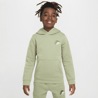 Felpa pullover in fleece con cappuccio Nike Sportswear Standard Issue – Ragazzo