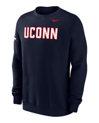 Мужской свитшот UConn Club Fleece Nike College Crew-Neck