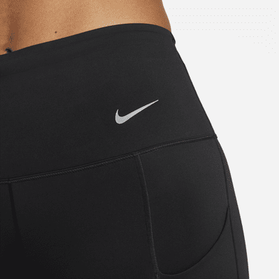 Leggings a todo o comprimento de cintura subida e suporte firme com bolsos Nike Go para mulher