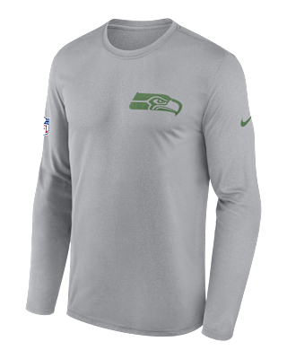 Мужская футболка Seattle Seahawks Rivalries Collection Sideline Legend Small Logo Nike Dri-FIT NFL Long-Sleeve