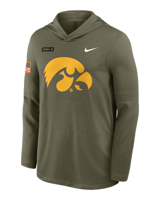 Мужские  Iowa 2025 Military Appreciation Nike Dri-FIT College Long-Sleeve Hooded Top