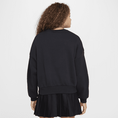 Nike Sportswear Club Fleece Girls' Boxy Crew-Neck Sweatshirt