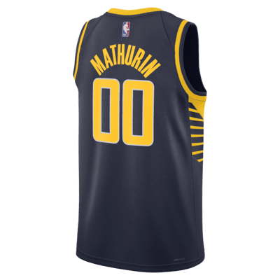 Jersey Nike Dri-FIT de la NBA Swingman para hombre Indiana Pacers Icon Edition 2022/23