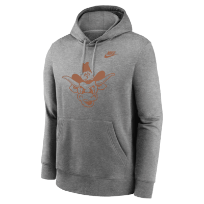 Sudadera con gorro sin cierre universitaria Nike para hombre Texas Longhorns Legacy Club Primary Logo