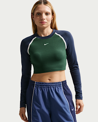 Женские тайтсы Nike Sportswear Tight Long-Sleeve Cropped Top