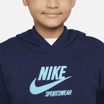 Sudadera con gorro de French Terry para niña talla grande Nike Sportswear Heritage