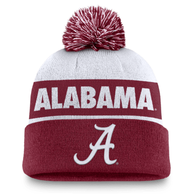 Gorro con dobladillo y pompón universitario Nike para hombre Alabama Crimson Tide Primetime Peak